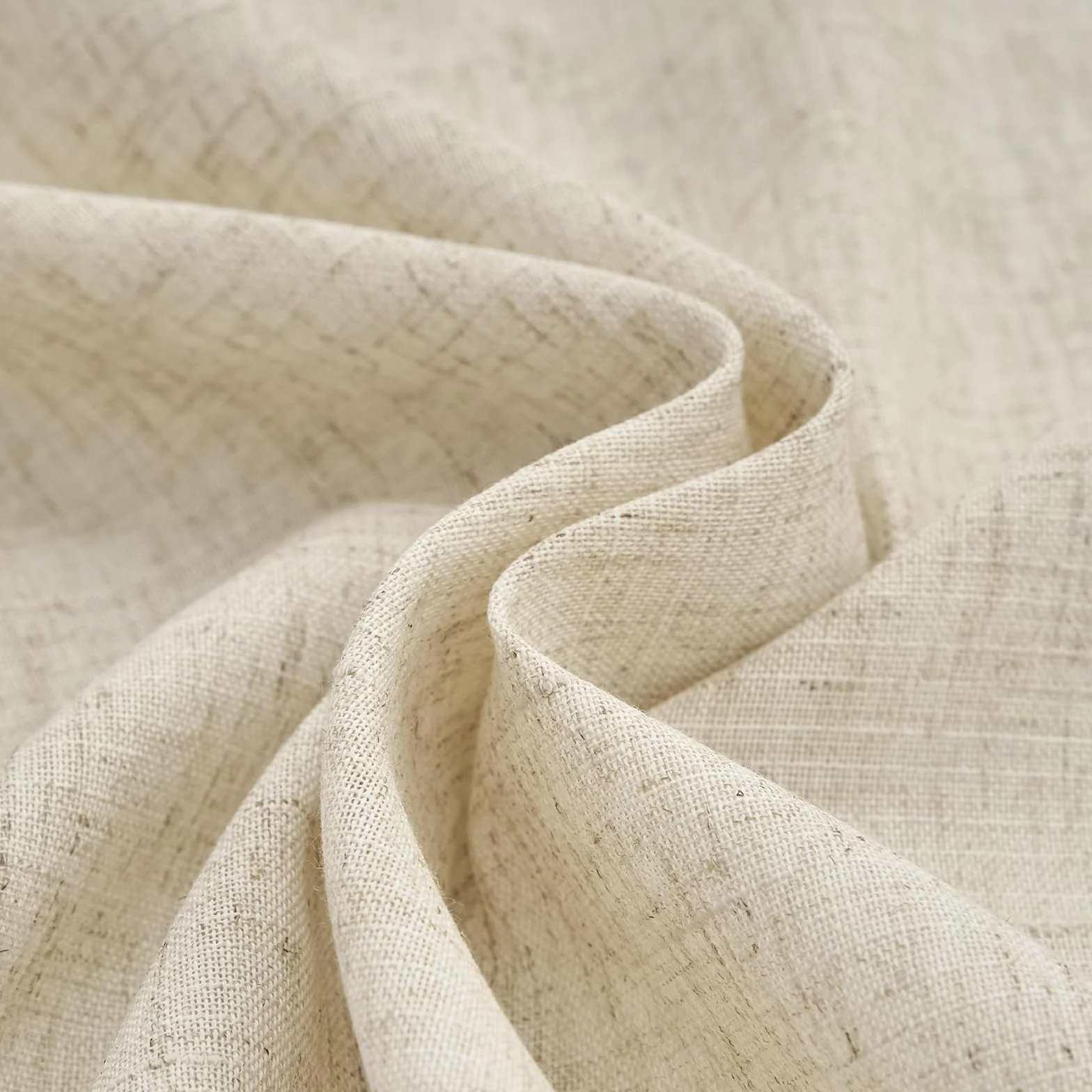 TOPICK Petit Rideau Brise Bise Beige 65x90 cm 2 Panneaux
