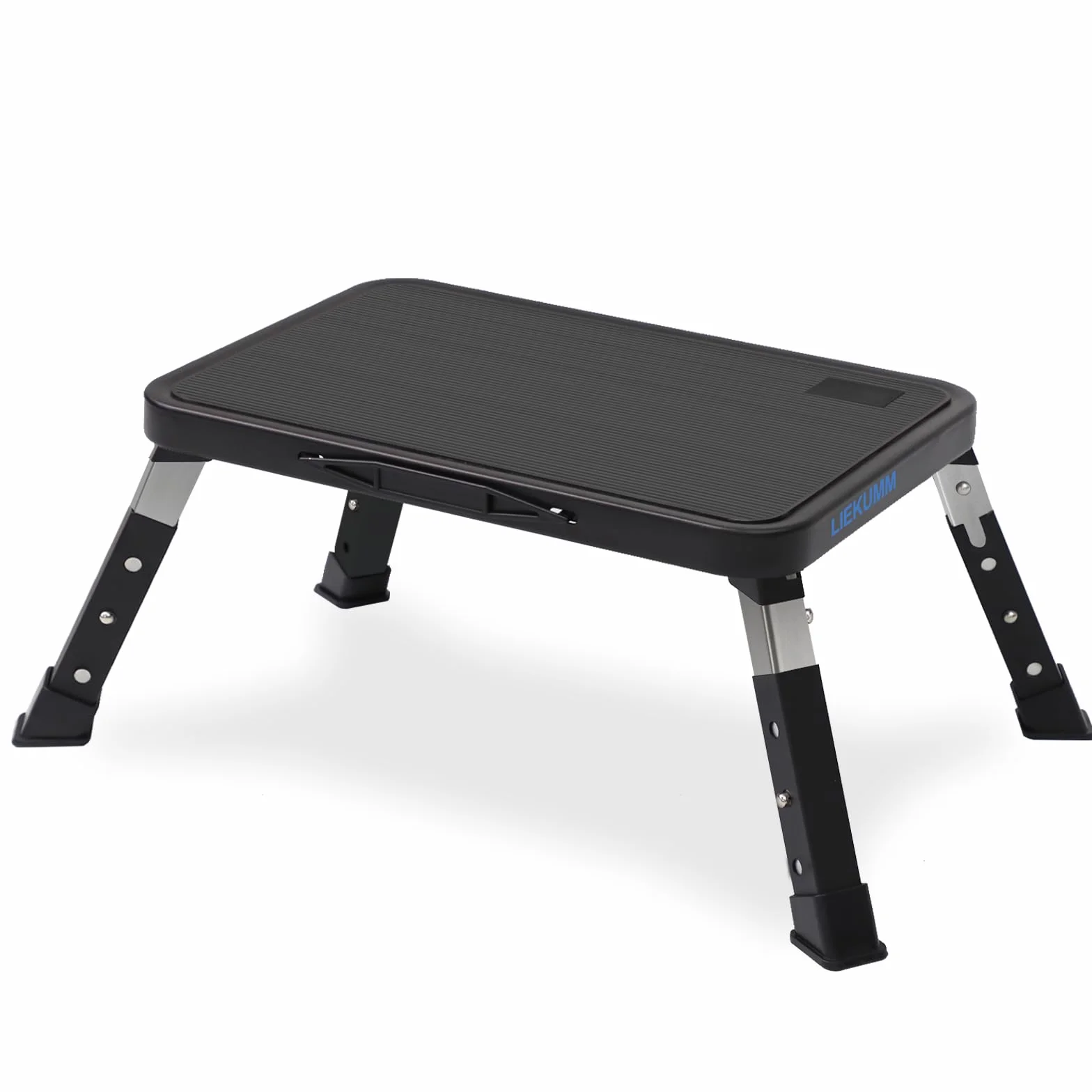 LIEKUMM Marchepied pliant à 3 niveaux, capacité de charge 150 kg, hauteur réglable, marchepied avec plateforme antidérapante, marche pour la maison, la cuisine, la salle de bain et le camping-car