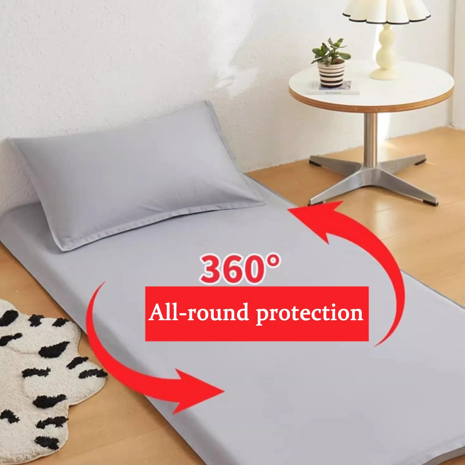 Japonais Housse de Matelas Futon, Coton Protection Lavable Anti-Poussière 80x190cm