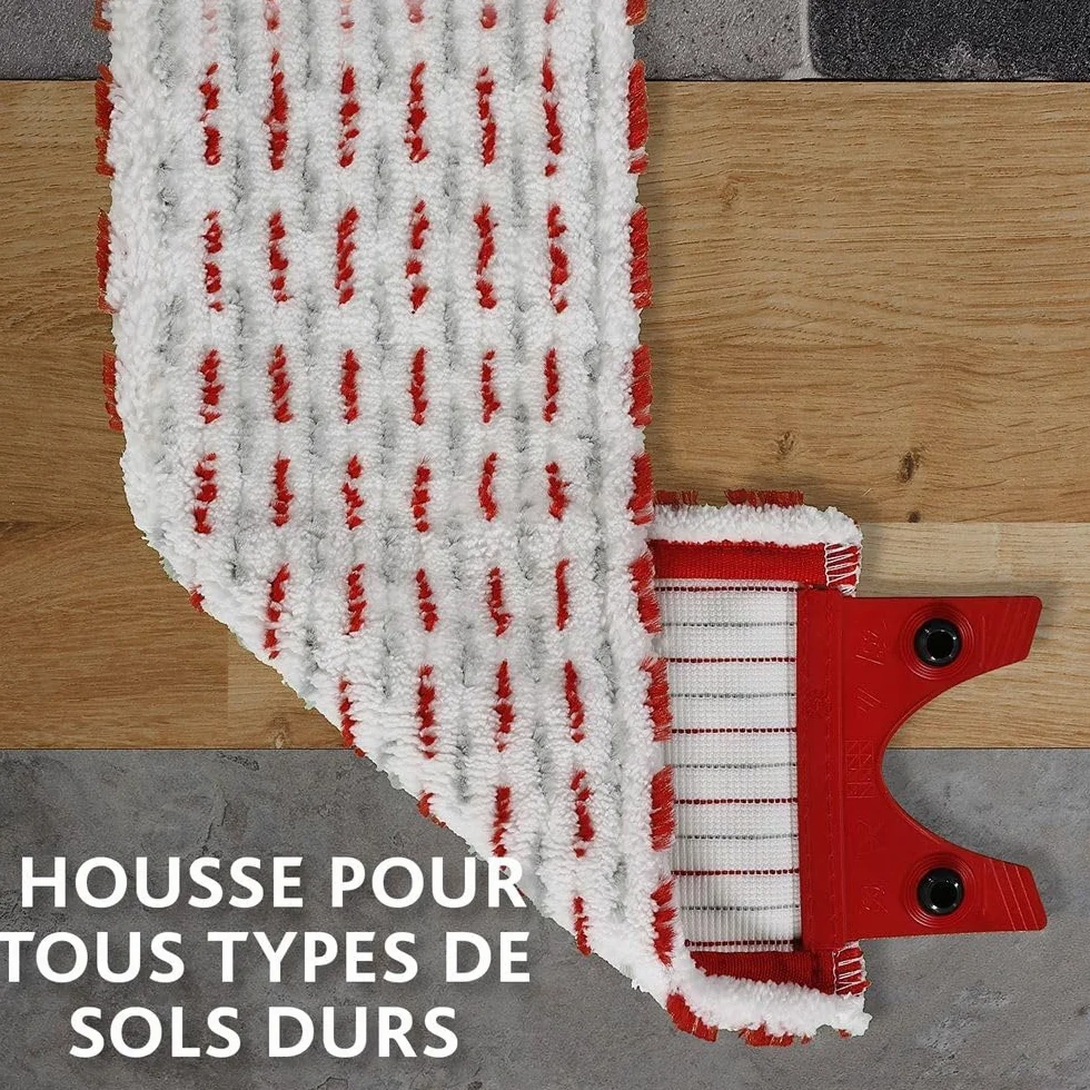 Vileda - Balai plat Ultramax Turbo XL - Kit Laveur de Sol avec Balai Plat, Balai Serpillière Microfibre XL et Seau Essoreur à Pédale à Bec Verseur - Housse Microfibre 2 en 1 - Pour Tous Sols et Coins