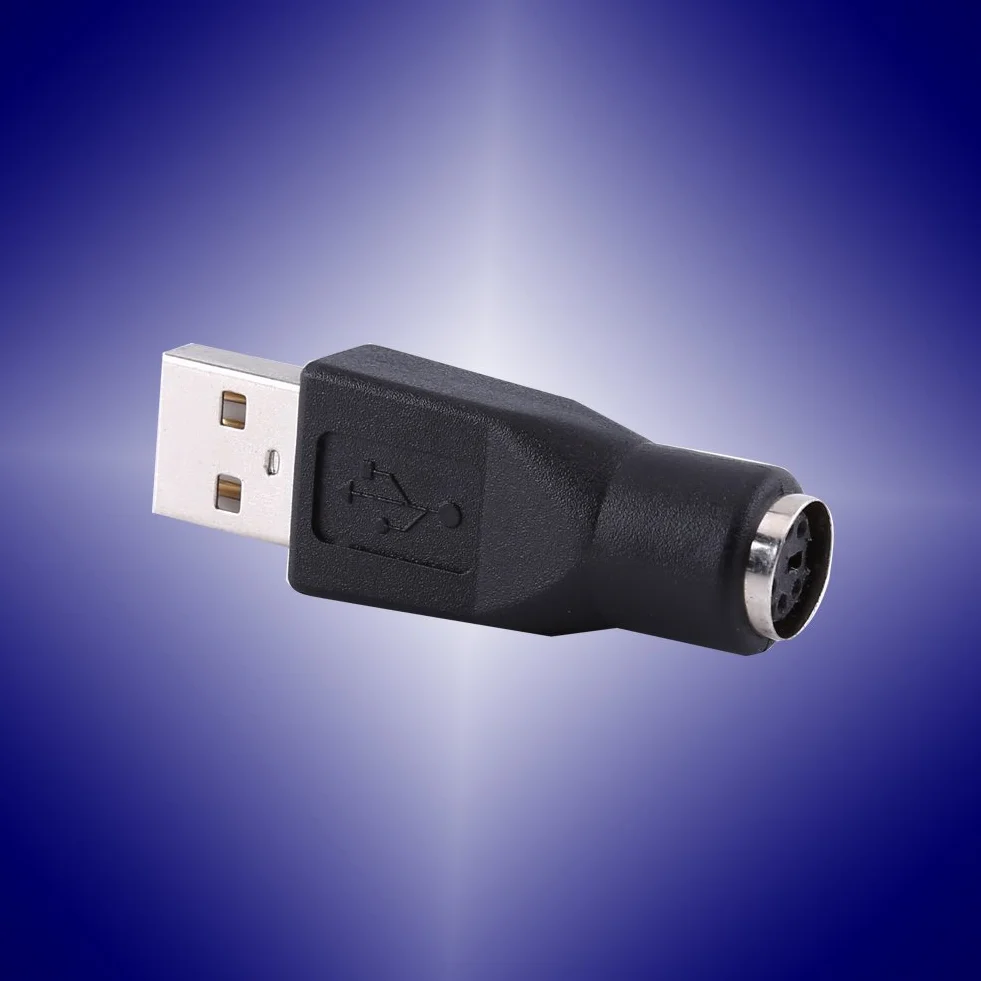 Adaptateur de Clavier USB vers PS/2, USB 2.0 A Mâle à PS/2 Femelle Convertisseur pour PC Souris