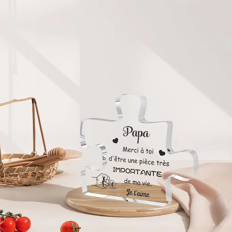 Puzzle Acrylique Cadeau Fête des Pères Anniversaire pour Papa