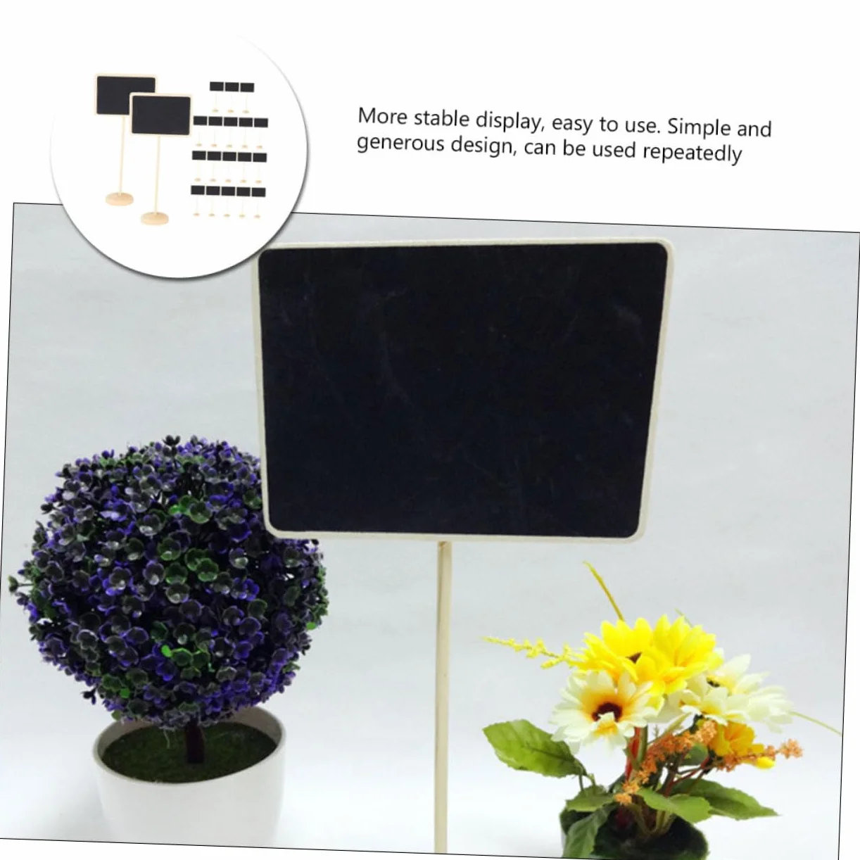Mini Ardoise Table avec Support Panneaux Buffet pour Numéros de Table Mariage 20 pièces