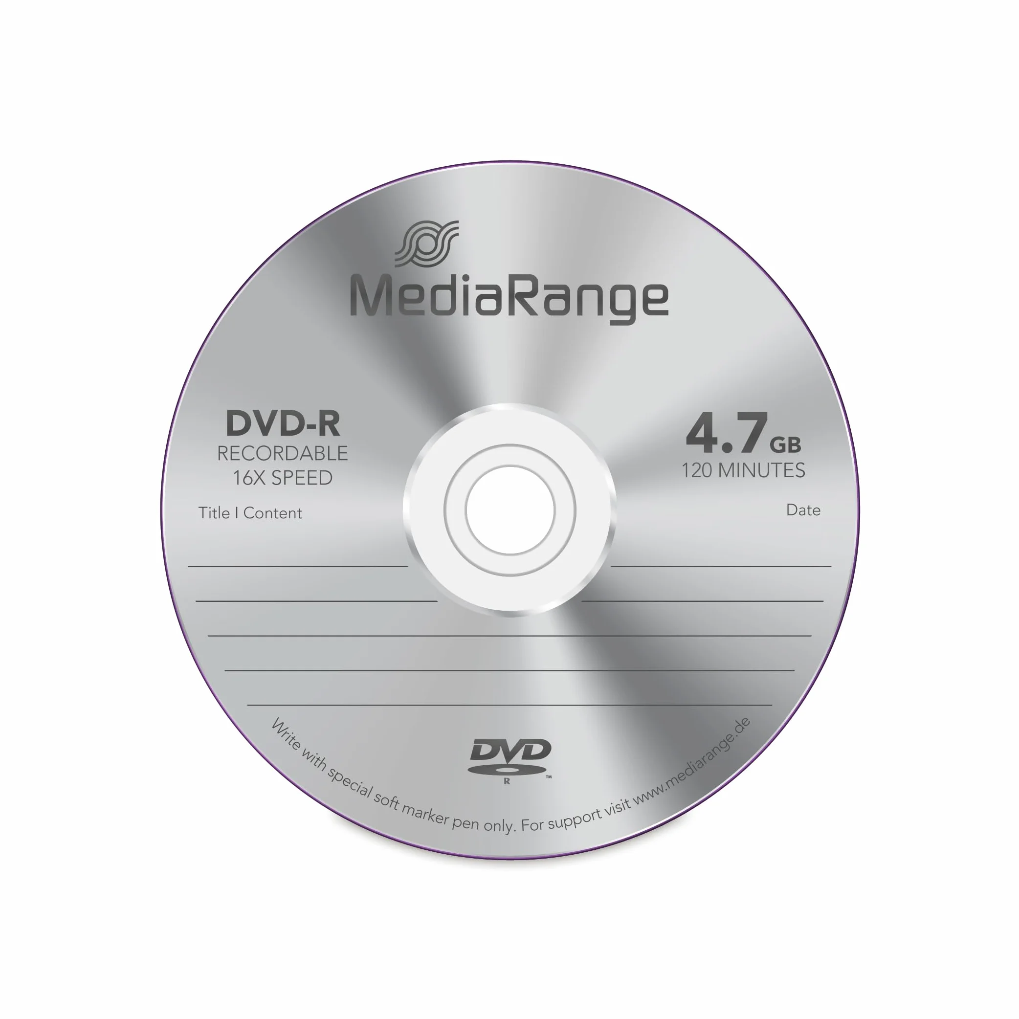 MediaRange DVD-R 4.7GB 16x 50 Cake Box