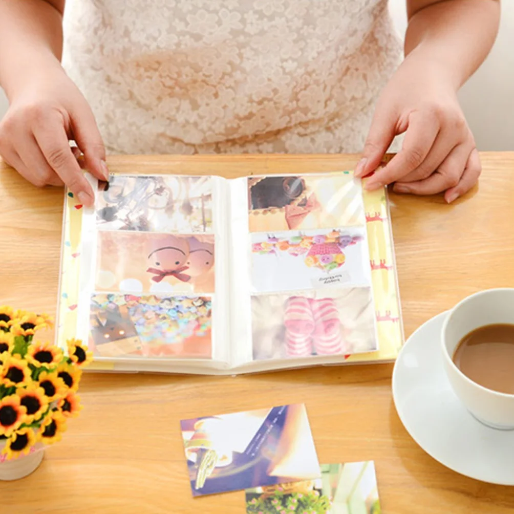Cas Album Photo Stockage Film Mini 84 Photos Feuille Rouge Instax