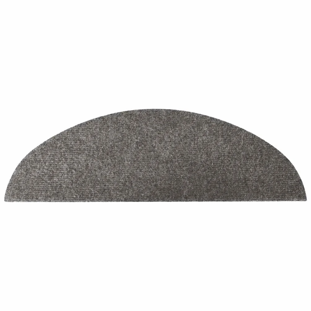 vidaXL Tapis d'Escalier 15 Pièces Gris Feutre Aiguilleté Autocollant Antidérapant Insonorisant Lavable en Machine