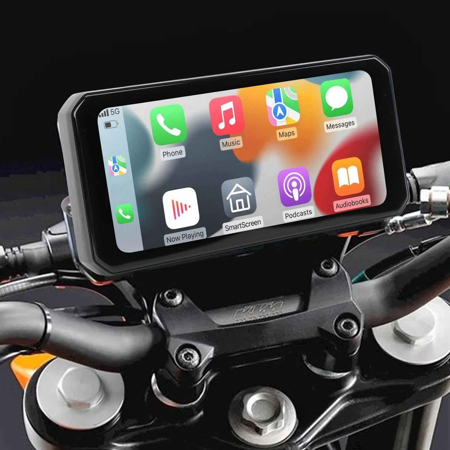 Kamera na deskę rozdzielczą Motocykla 1440P z Podwójnym Aparatem, Ekran 6,25 Cala z Przodu i z Tyłu Motocykla DVR, wodoodporność IP67, Bezprzewodowa Funkcja CarPlay i Auto, GPS,