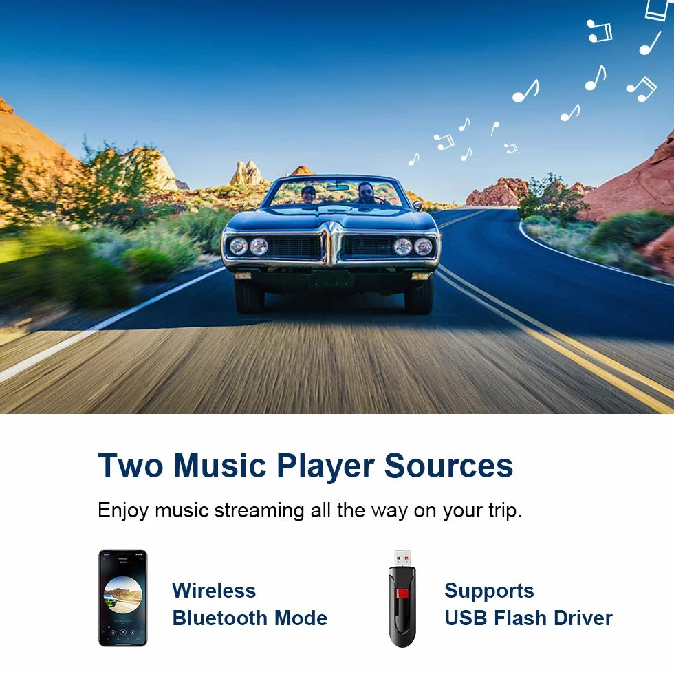 Zealife Transmiter Bluetooth Fm, Transmiter Samochodowy Qc 3.0, Bezprzewodowy Adapter Bluetooth Fm, Zestaw Głośnomówiący Z Ładowarką Dual Usb, Obsługuje Pamięć Usb 64 Gb
