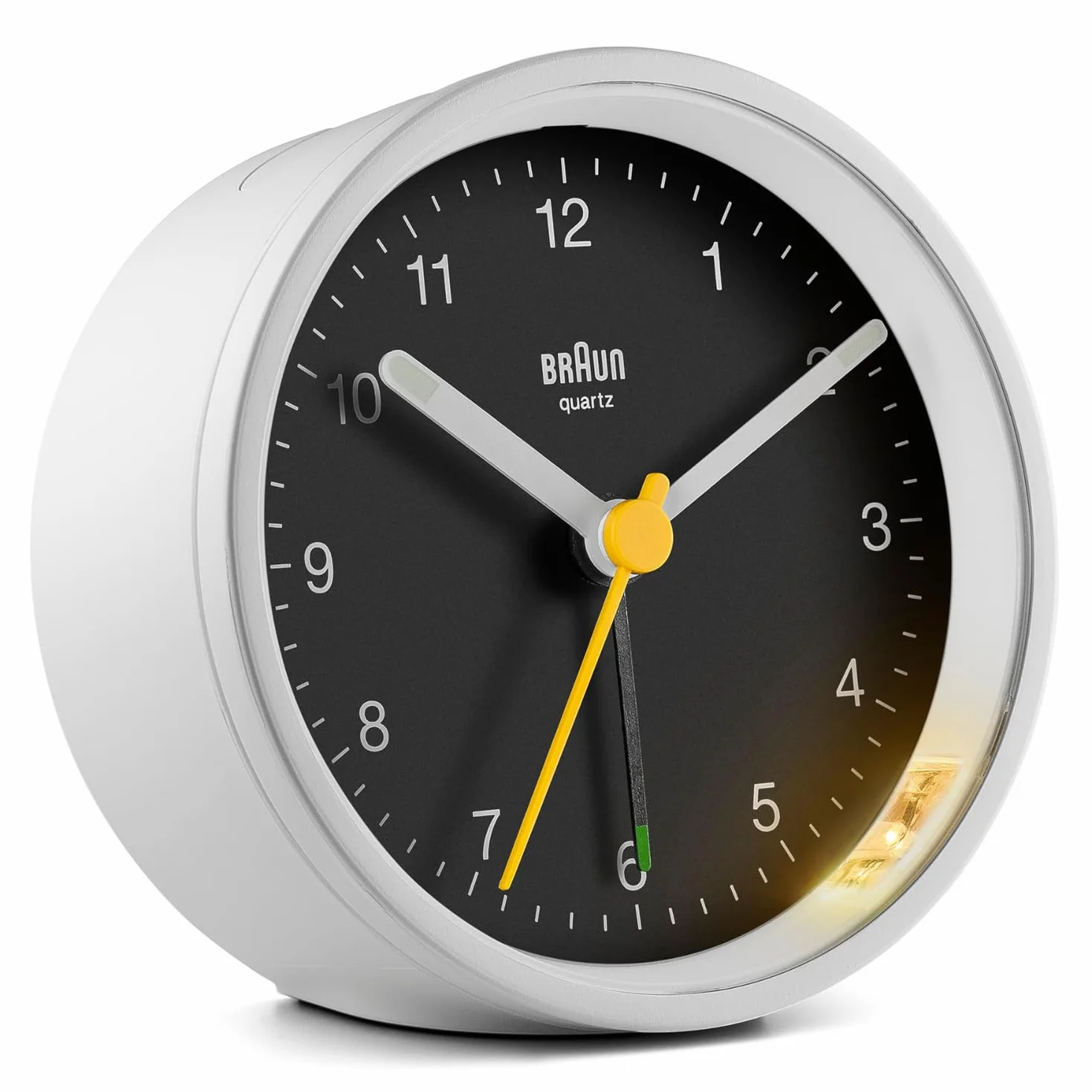 Braun BC12WB Réveil analogique classique blanc et noir