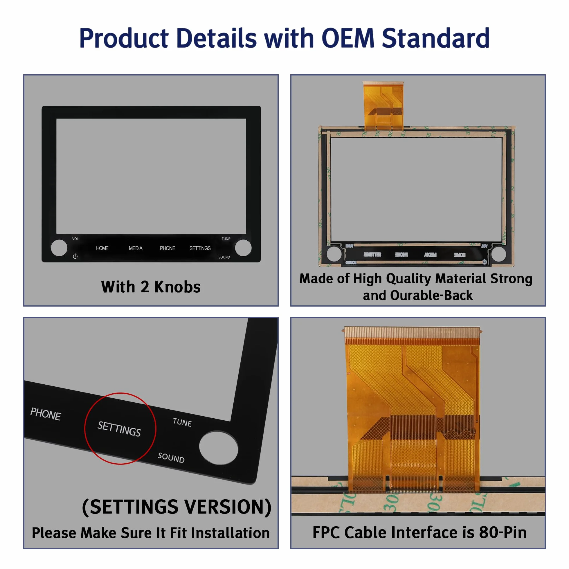 LEMON SHARK Ekran dotykowy LCD 8" radio nawigacja wersja z 2 przyciskami na ekranie do Mitsubishi Outlander 2020-2022 zastępuje nr 8740A130, 8740A040, 8740A076, 8740A040