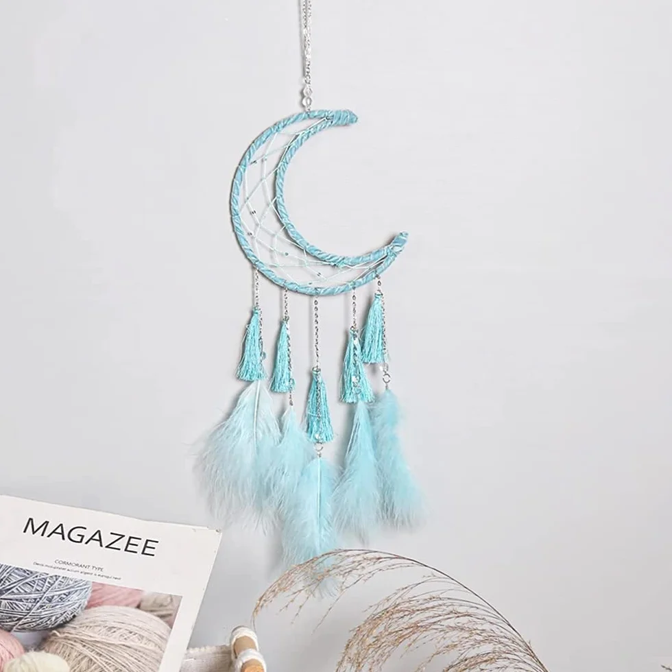 Lune Macramé Attrape Rêve Anneaux en Métal Star DIY Artisanat Fabrication Capteur de Rêves 12 Pcs