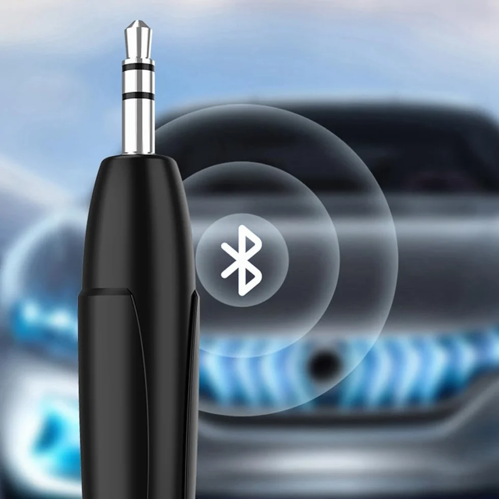 Booso Odbiornik Bluetooth 5.0 z Gniazdem 3,5 Mm, Samochodowym AUX, Stereofoniczny Adapter Audio do Słuchawek i Głośników