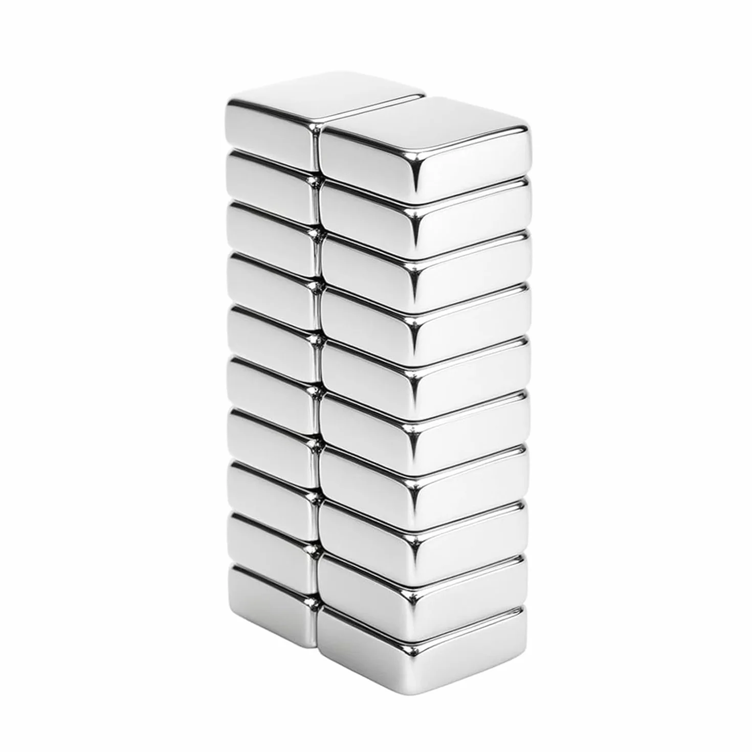 Aimants Néodyme Puissant Carré 10x10x4mm 20PCS pour Bricolage, Panneaux Mur, Réfrigérateur