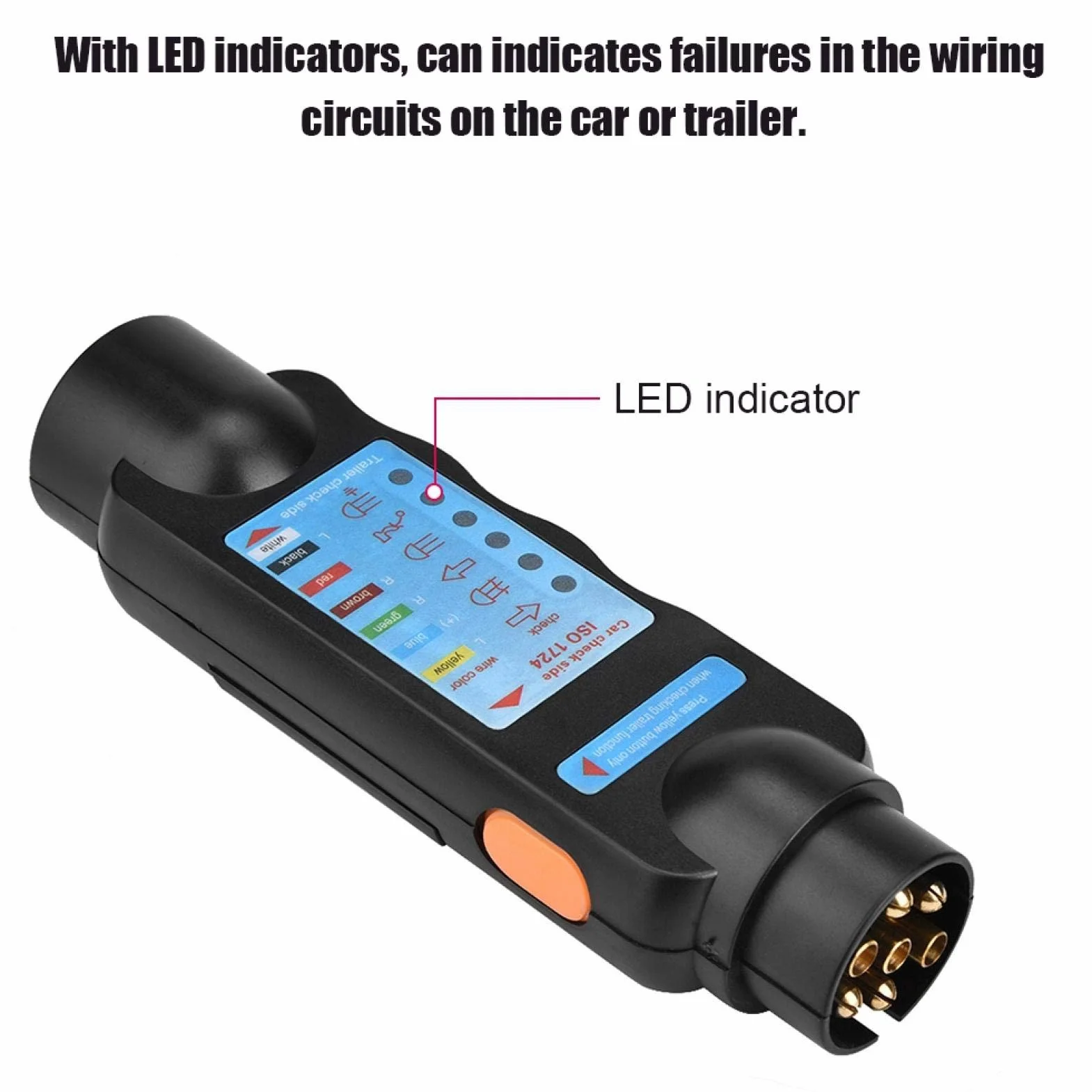 Gniazdo przyczepy tester zastępczy profesjonalny 12 V 7 pin/13 Pin światło holowanie przewód przewód wtyczka gniazdo tester wtyczka gniazdo gniazdo tester okablowanie narzędzie diagnostyczne do przyczep samochodowych