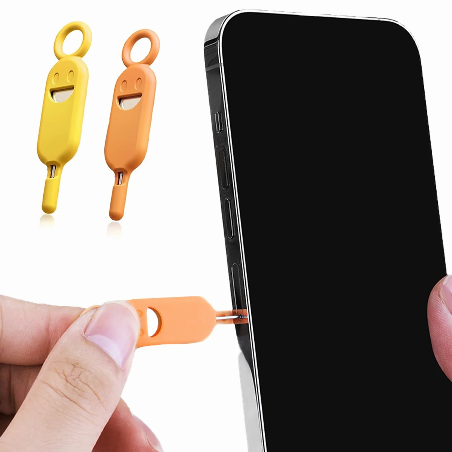 2 sztuki adaptera karty SIM, przypinka do karty SIM, kompatybilna z telefonami komórkowymi, tabletami, łatwa w użyciu, taca Pop-Up Pin, kolor, uniwersalna, kompaktowa i przenośna