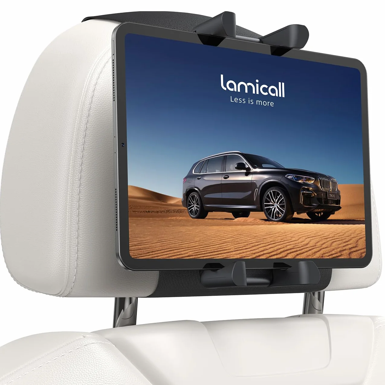 Lamicall 2 Sztuki Uchwyt na Tablet do Samochodu na Zagłówek - [Składany Gruby Zacisk] 360° Obrotu Uchwyt Samochodowy Tablet, Uchwyt na iPad do Samochodu na Zagłówek dla iPad Pro, Air, Mini, 6,1-13”