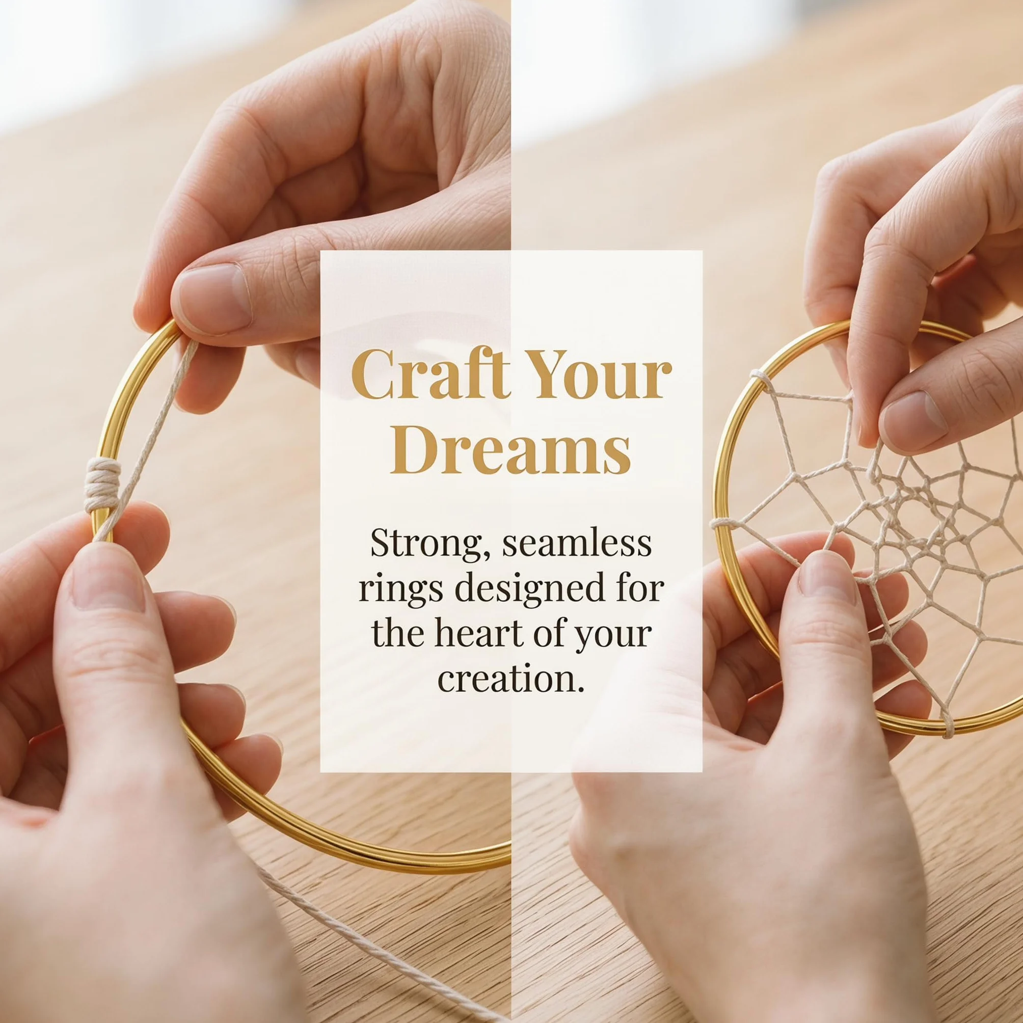 Cercle Métal Macramé 8 cm Attrape Rêve Anneaux Bricolage Décoration Art Floral