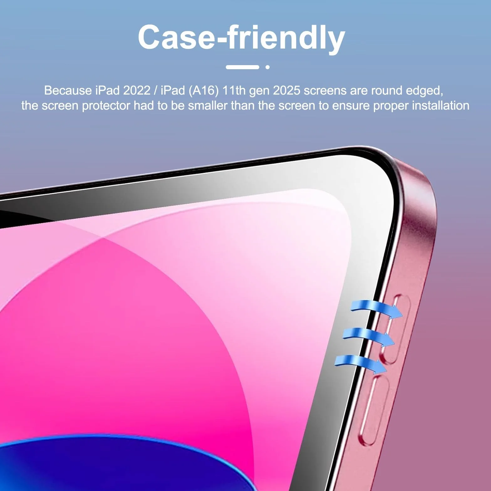 NEW'C Lot de 2 Verre Trempé Protection Écran pour iPad 11ème Génération 2025 A16, iPad 10ème Génération 10,9 Pouces 2022