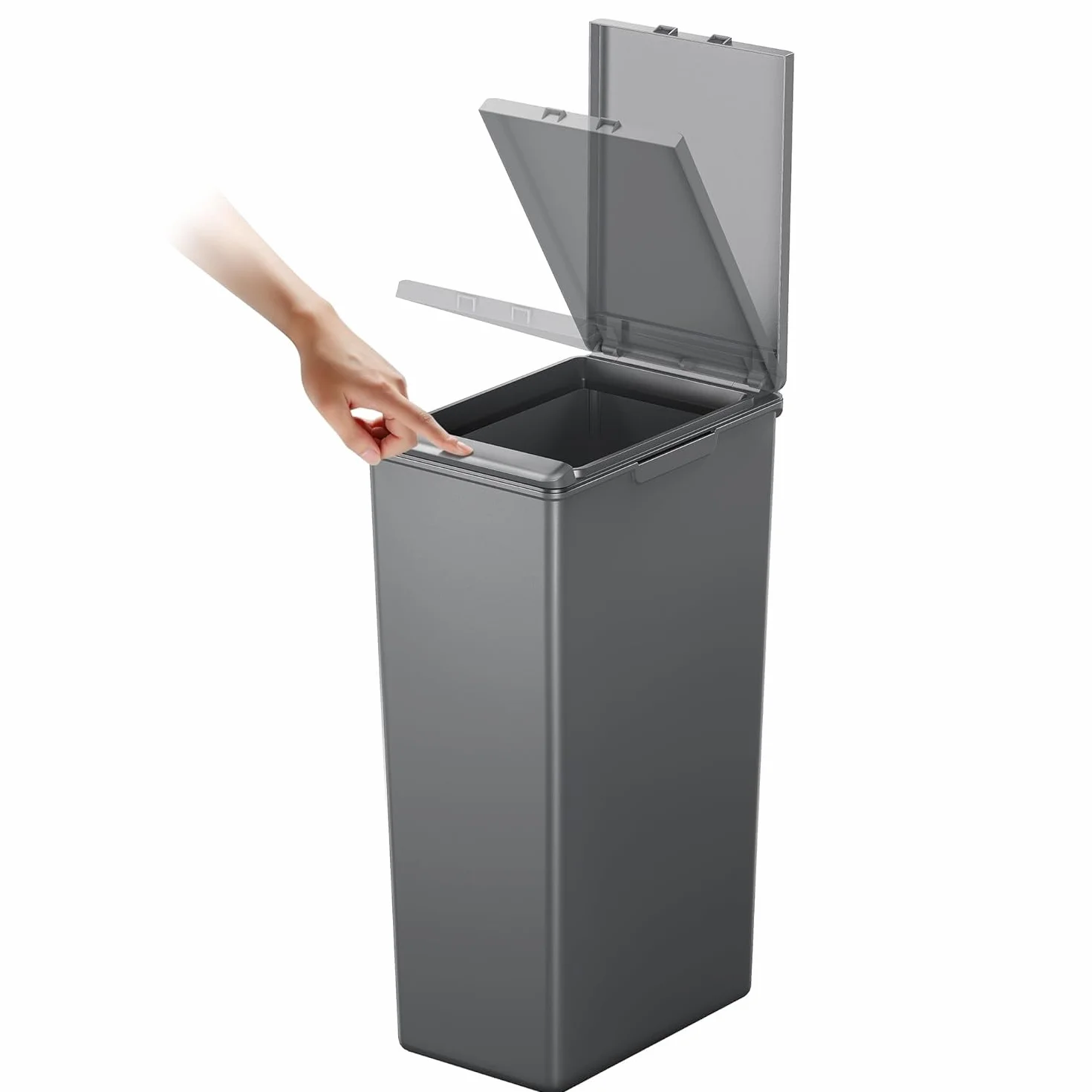 EKO Poubelle de Cuisine Morandi 30 L Ouverture Tactile Gris Foncé