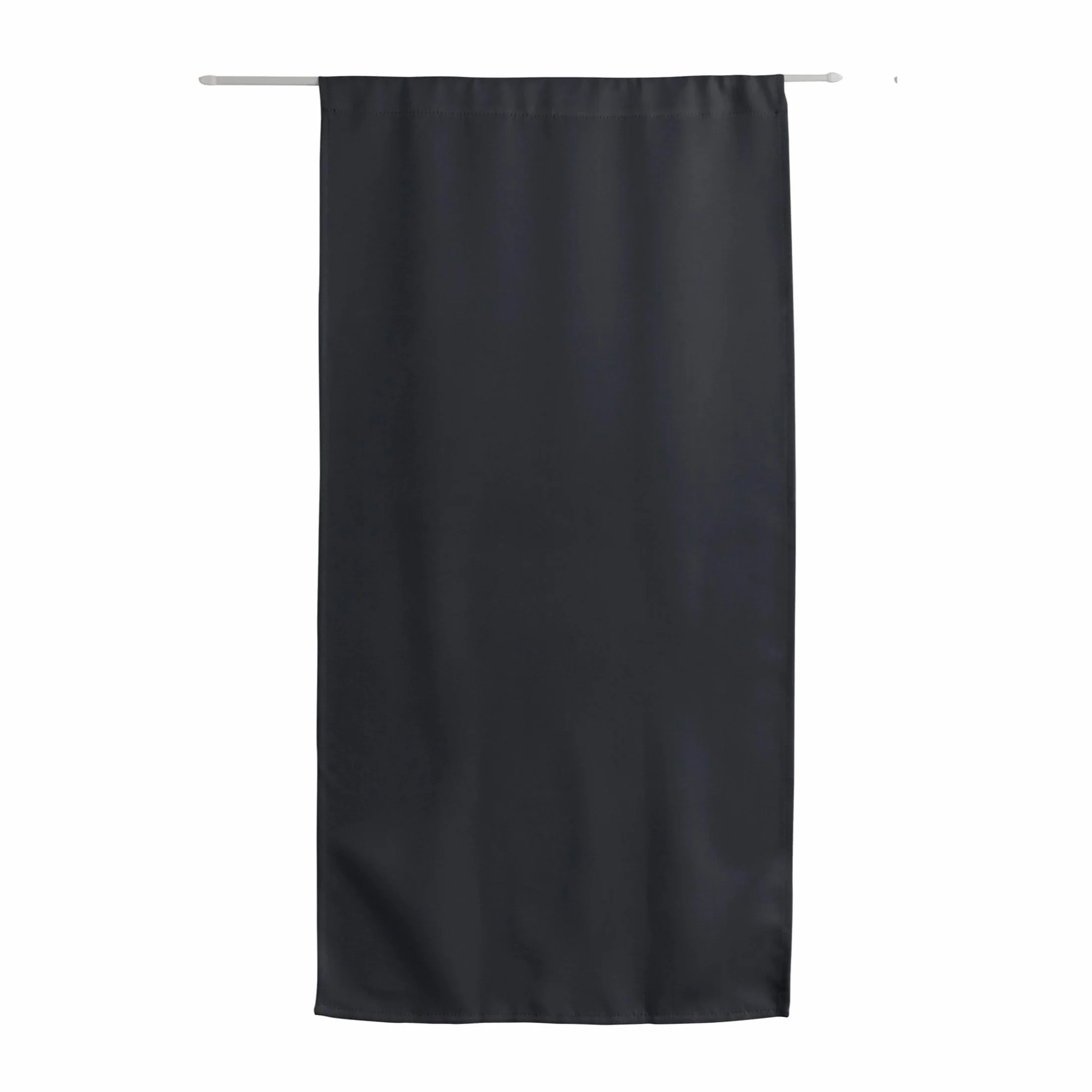 Rideau Vitrage Occultant Passe Tringle 60x120cm 100% Polyester Oeko-TEX Gris Foncé
