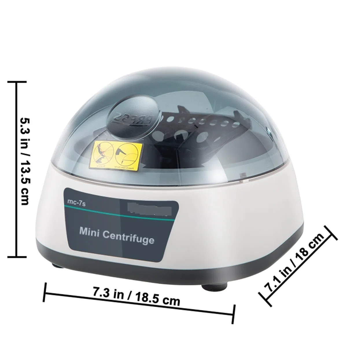 EDEDE Centrifugeuse électrique Mini Laboratoire de Paillasse 500-5000/7000 TR/Min Vitesse avec centrifugeuse de Laboratoire de Sang à Rotor 2 en 1/médicale(500-5000RPM Speed)