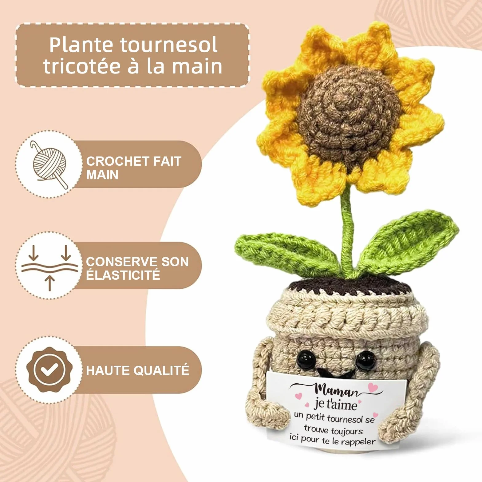 Tournesols Au Crochet Faits Main Cadeau Maman