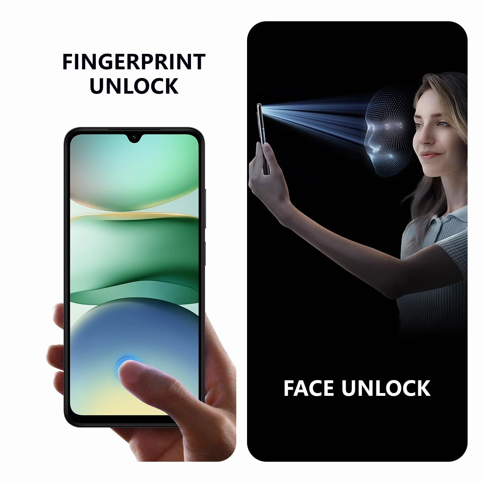 XIAOMI Redmi A5 Smartphone, 4 + 128 GB, zielony, superwyraźny aparat AI 32MP, akumulator 5200 mAh, wydajny procesor Octa-Core, wciągający wyświetlacz 6,88" 120 Hz