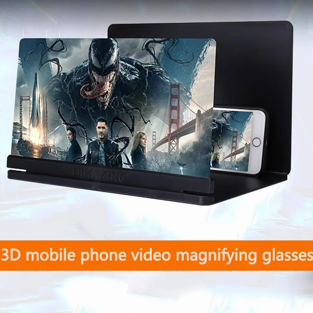 Lupa do ekranu 3D z głośnikami Bluetooth, lupa do ekranu 3D, iPhone Xs/XR/X/8/8 Plus/7/7 Plus/6S, Galaxy S9 +/S9/S8, telefon komórkowy składany ekran wideo HD