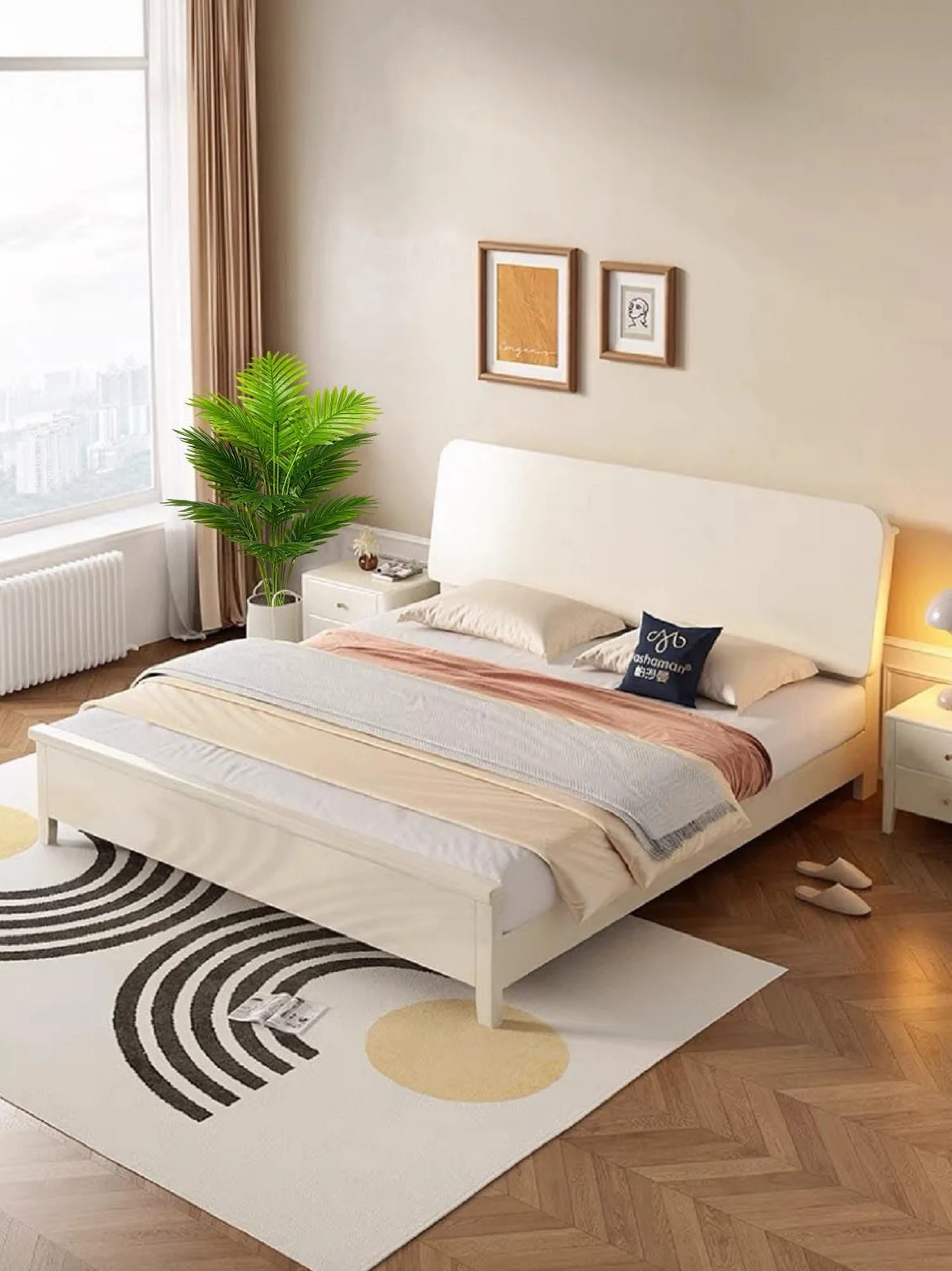 Palmiers Artificiels 80cm Grandes Plantes Vertes en Pot pour Décoration Intérieur Extérieur Maison Bureau