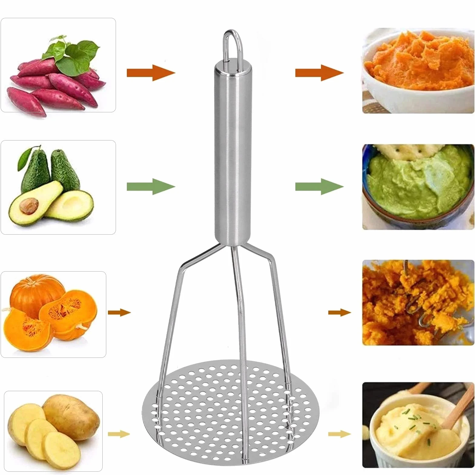 Pilon à Pommes de Terre Durable pour Chef de Cuisine