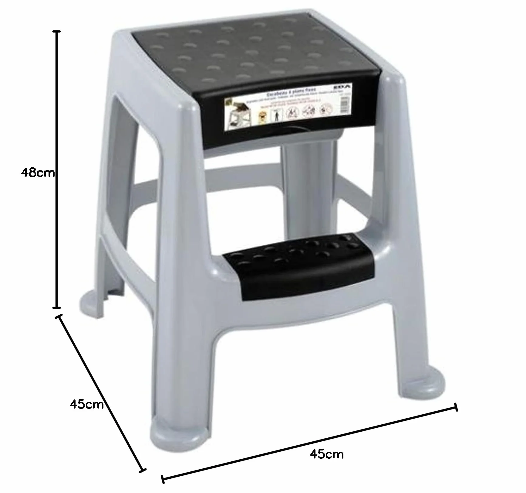 Bo Time Tabouret Marchepied / Escabeau - avec Coffre de Rangement