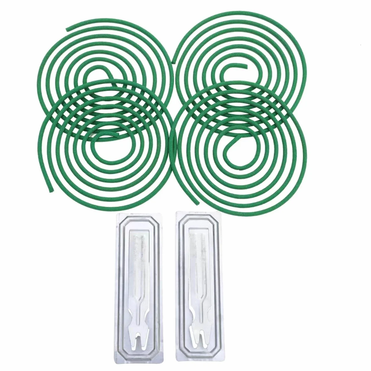 Spirales Encens à la Citronnelle pour l'extérieur – Lot de 2 (48 bobines + 2 supports)