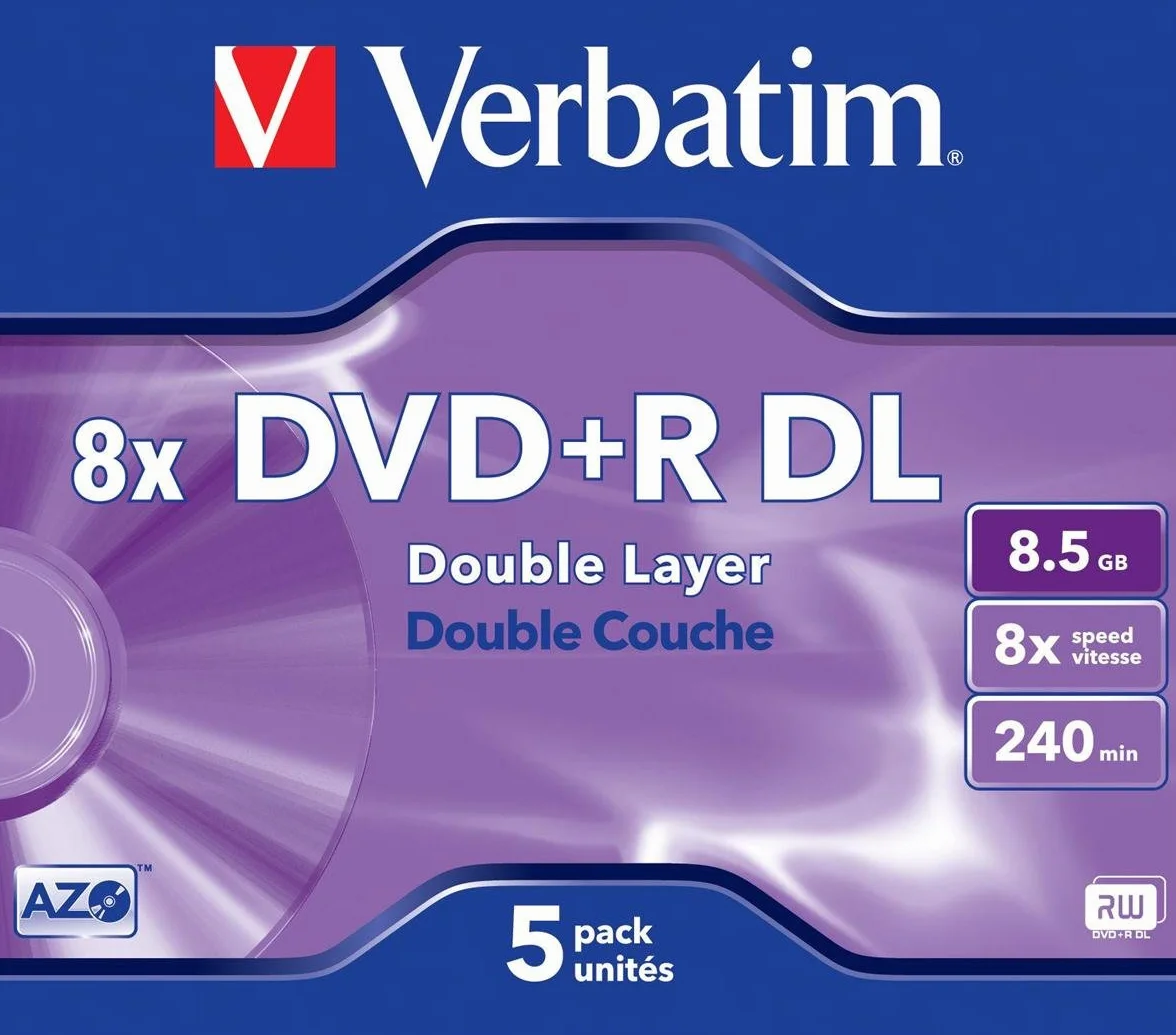 Verbatim DVD+R DL 8.5 GB 5-Pack