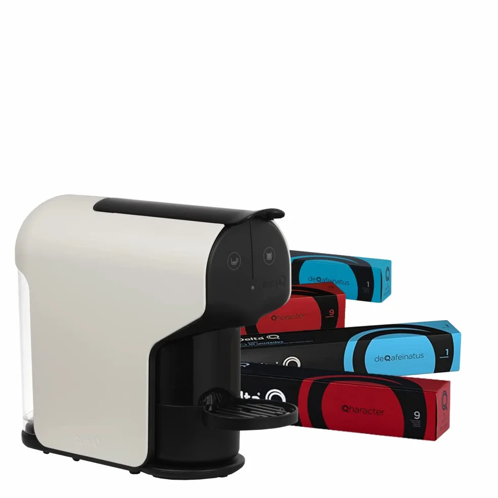 Delta Q Promo Machine avec capsules - Cadeau rapide blanc 100 capsules