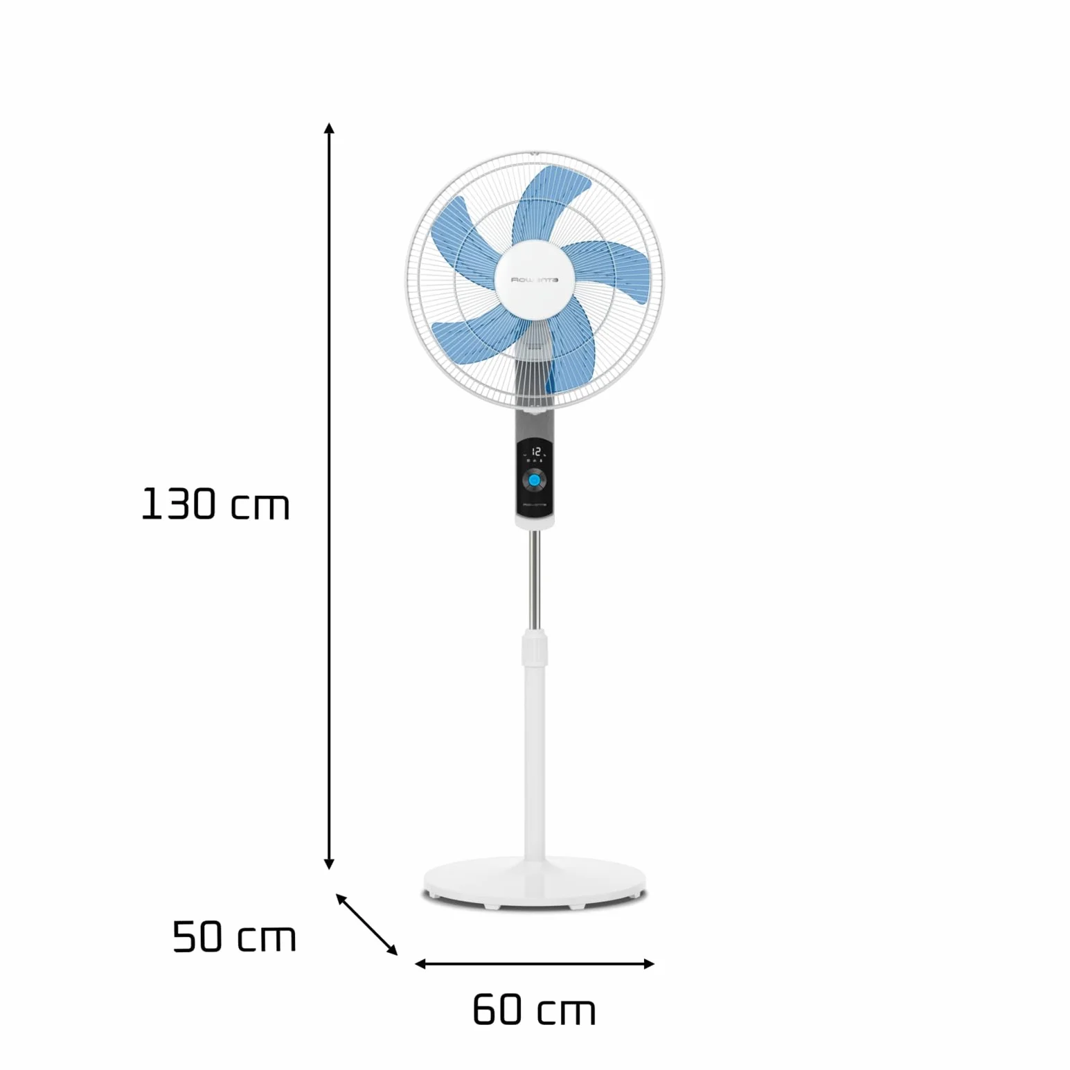 Rowenta Ventilateur sur Pied VU5650F0, 35 dB(A), 12 Vitesses, Oscillation 120°, Télécommande, Minuterie 12h