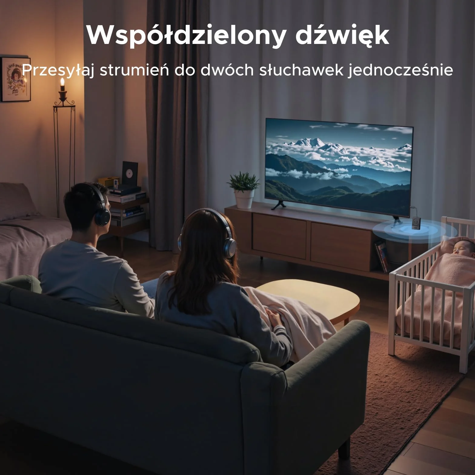 UGREEN Adapter Bluetooth do samolotu, nadajnik Bluetooth 5.4 do 2 AirPodsów lub słuchawek, czas pracy baterii 19 godzin, gniazdo Bluetooth AUX 3,5 mm, kompatybilny z samolotem, telewizorem i siłownią