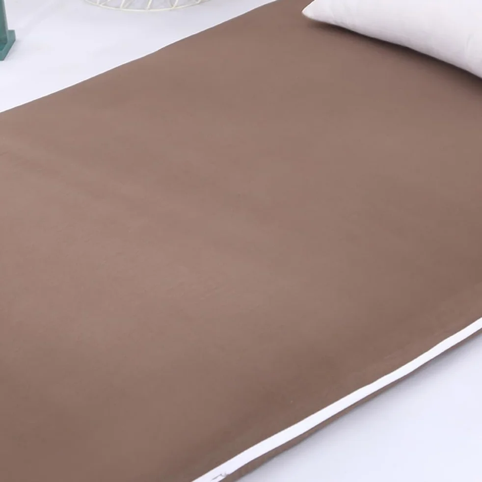 Coton Housse de Matelas Futon Traditionnel Lavable avec Fermeture Éclair 90x190cm
