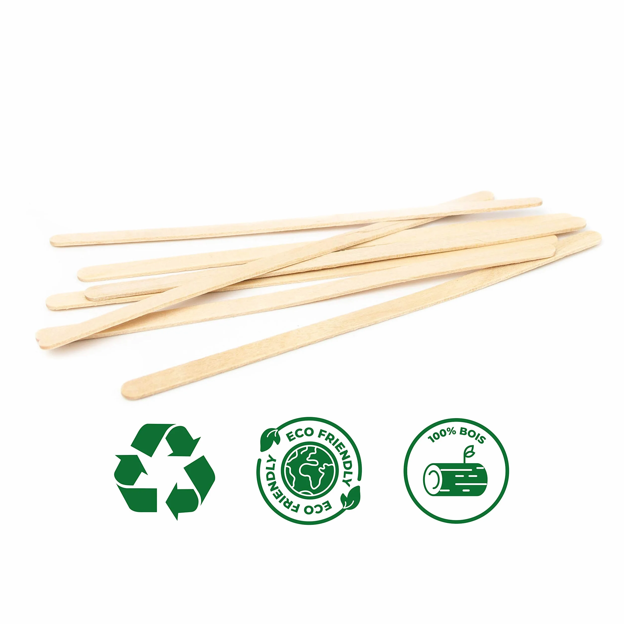 Touillettes Agitateurs de café en Bois 11 cm - Mélangeurs Jetables Lot de 1000