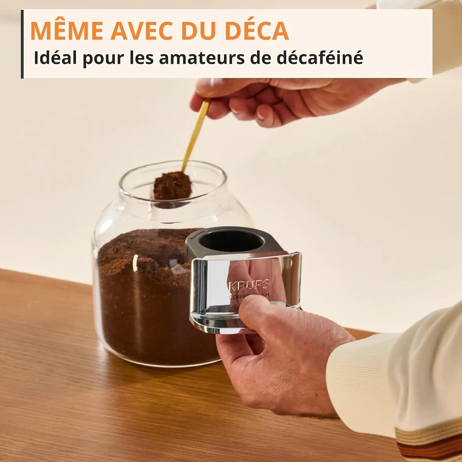 KRUPS Coffee Crush Extra, Machine à café à grains, ultra compacte, nettoyage facile, noir, SA4028E0