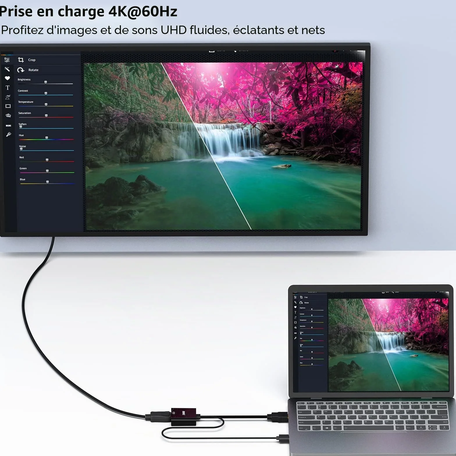 BENFEI Adaptateur HDMI vers DisplayPort, Convertisseur HDMI vers DP avec Audio pour Ordinateur Portable
