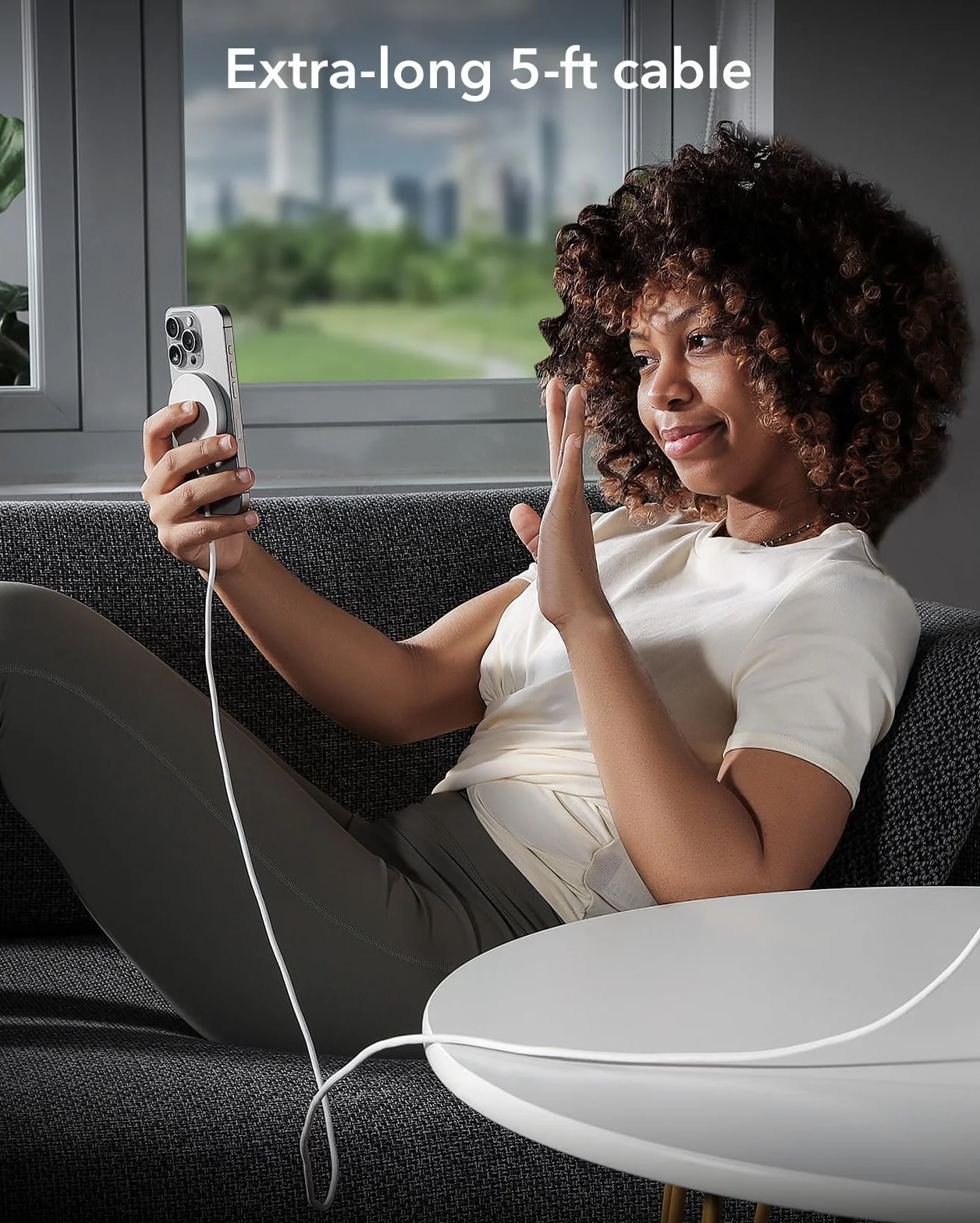 ESR do ładowarki Magsafe 15 W, bezprzewodowa ładowarka do iPhone 17/17e/16/15/14/13/12, AirPods 4/3/2 Pro, Google Pixel 10, Galaxy S25/S26, indukcyjna stacja ładująca z 1,5-metrowym wzmocnionym kablem