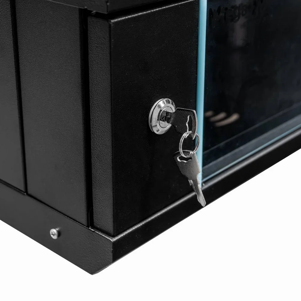 SZAFA RACK 19" 6U Wisząca Serwerowa Instalacyjna 400 mm Otwierane BokiMETALOWA Czarna Mega-M (6U)