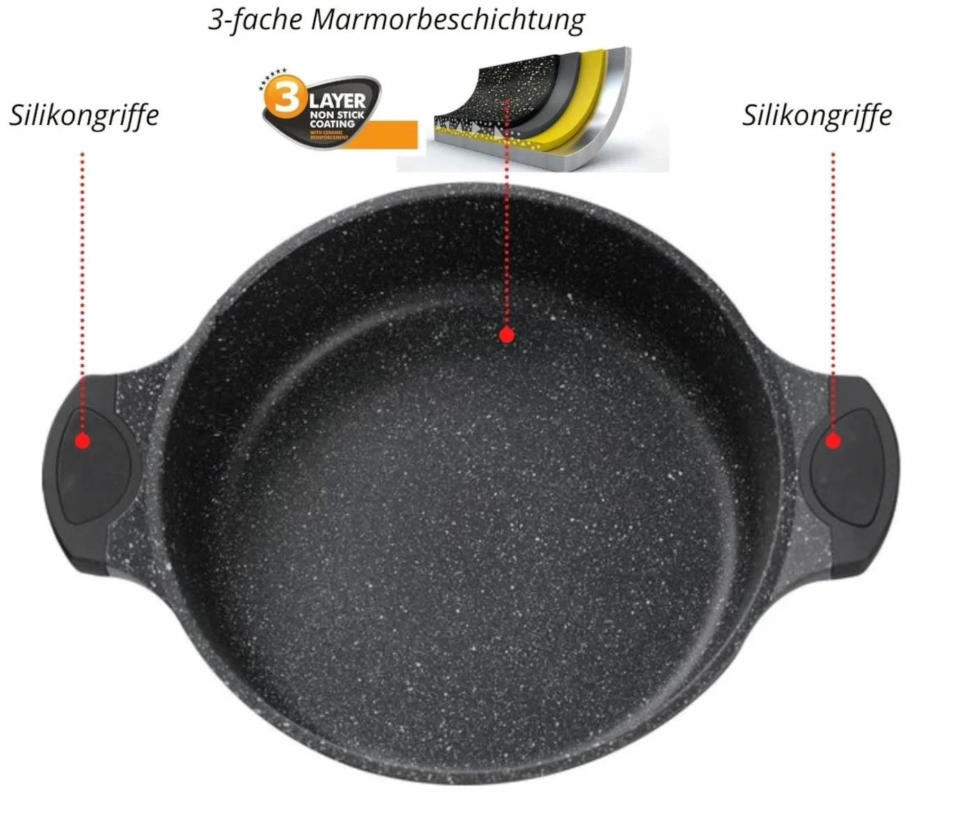 Cheffinger Tajine en fonte d'aluminium - Diamètre : 28 cm - Cuit-vapeur - Noir - CF-TAJ28