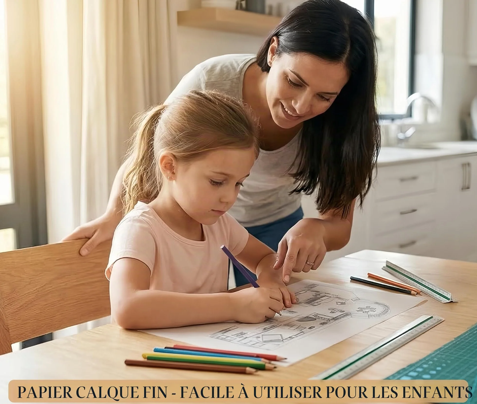 Papier Calque DIN A4 21x29,7 cm 70g Hautement Transparent 100 Feuilles pour Impression Jet d'Encre et Laser