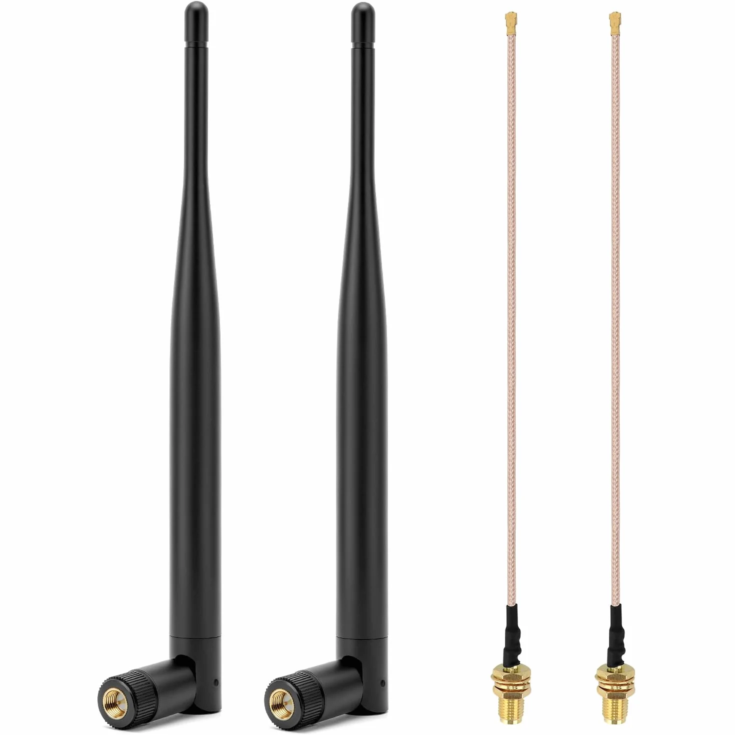 QWORK® 2 sztuki 868mhz antena dookólna ze złączem Sma, antena pochylana i obrotowa