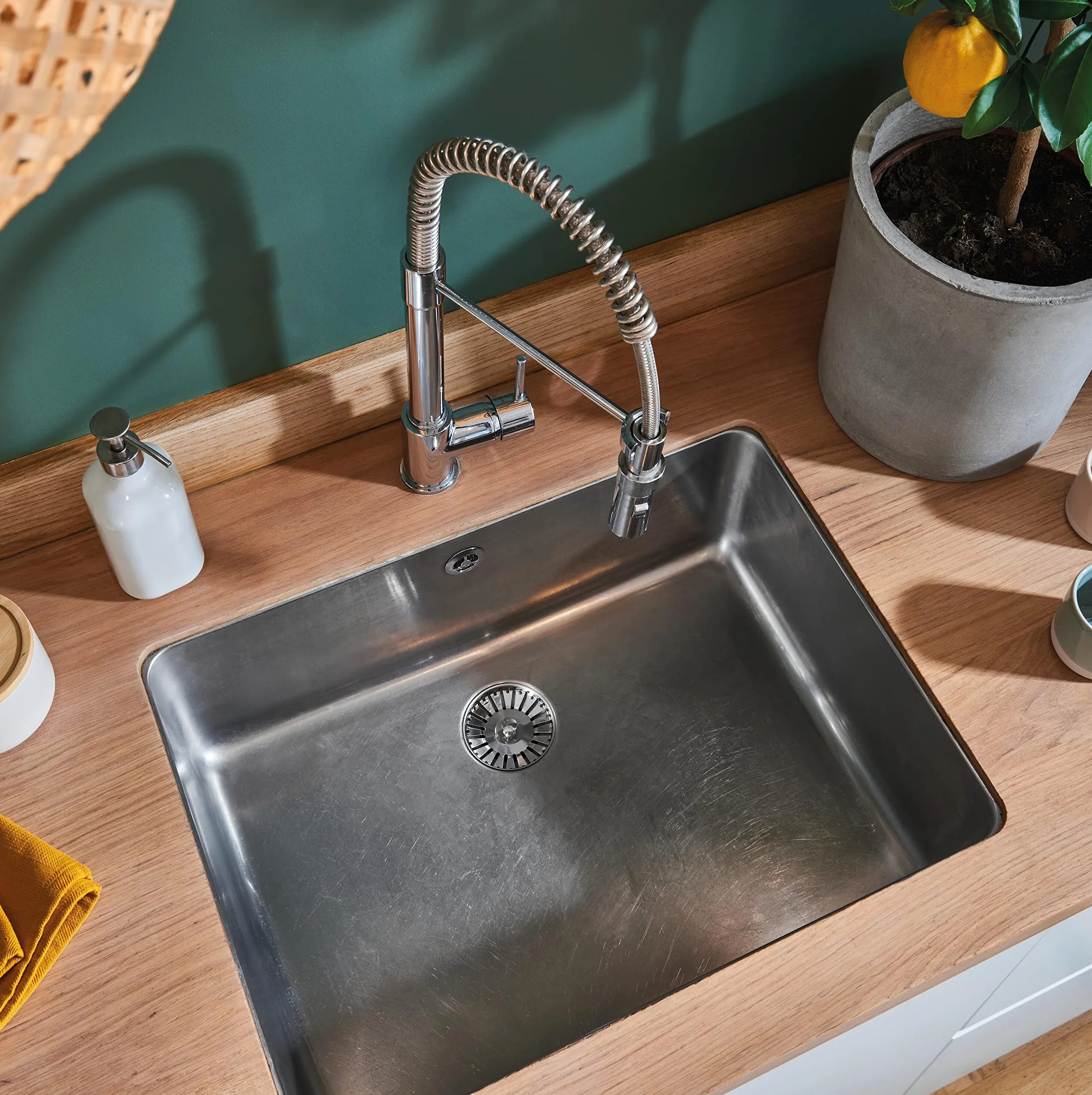 Wirquin Siphon évier gain de place Ø40 Espace avec garde d'eau 50 mm blanc