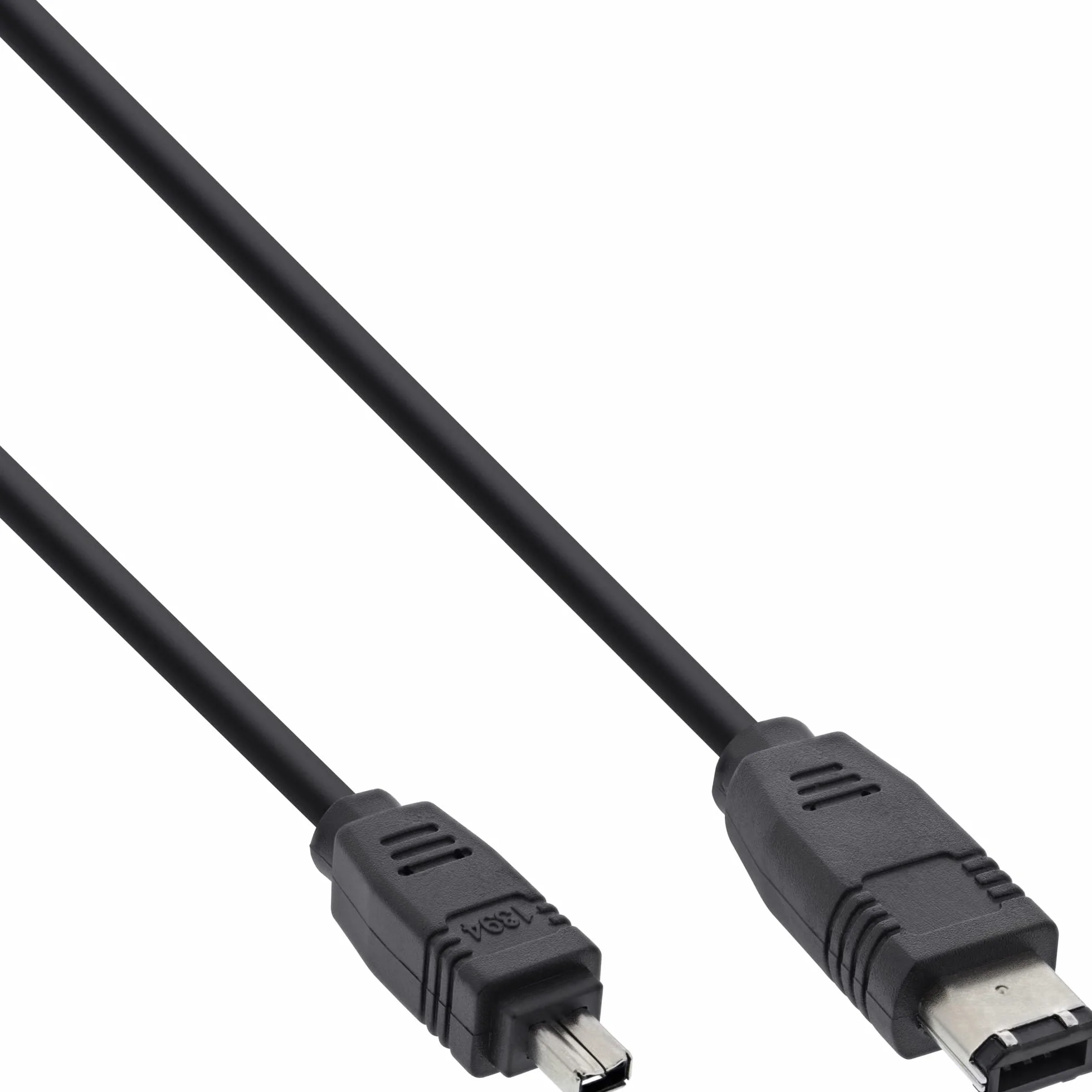 InLine 34642 Przewód FireWire, IEEE1394 4-pinowa wtyczka do wtyczki 6-pinowej, czarny, 1.8m