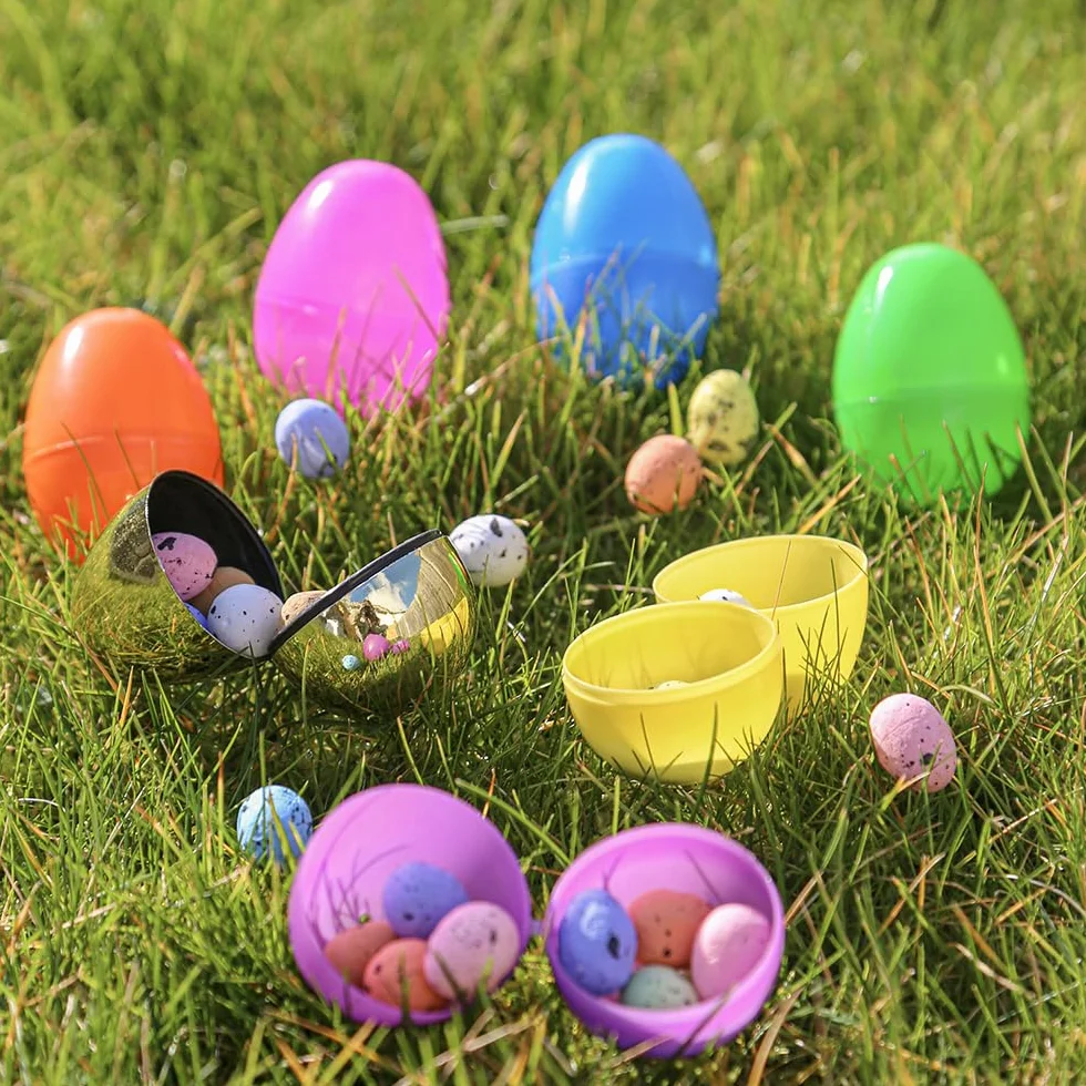 TRIXES Lot de 12 Œufs de Pâques Vides Colorés Remplissez de Surprise