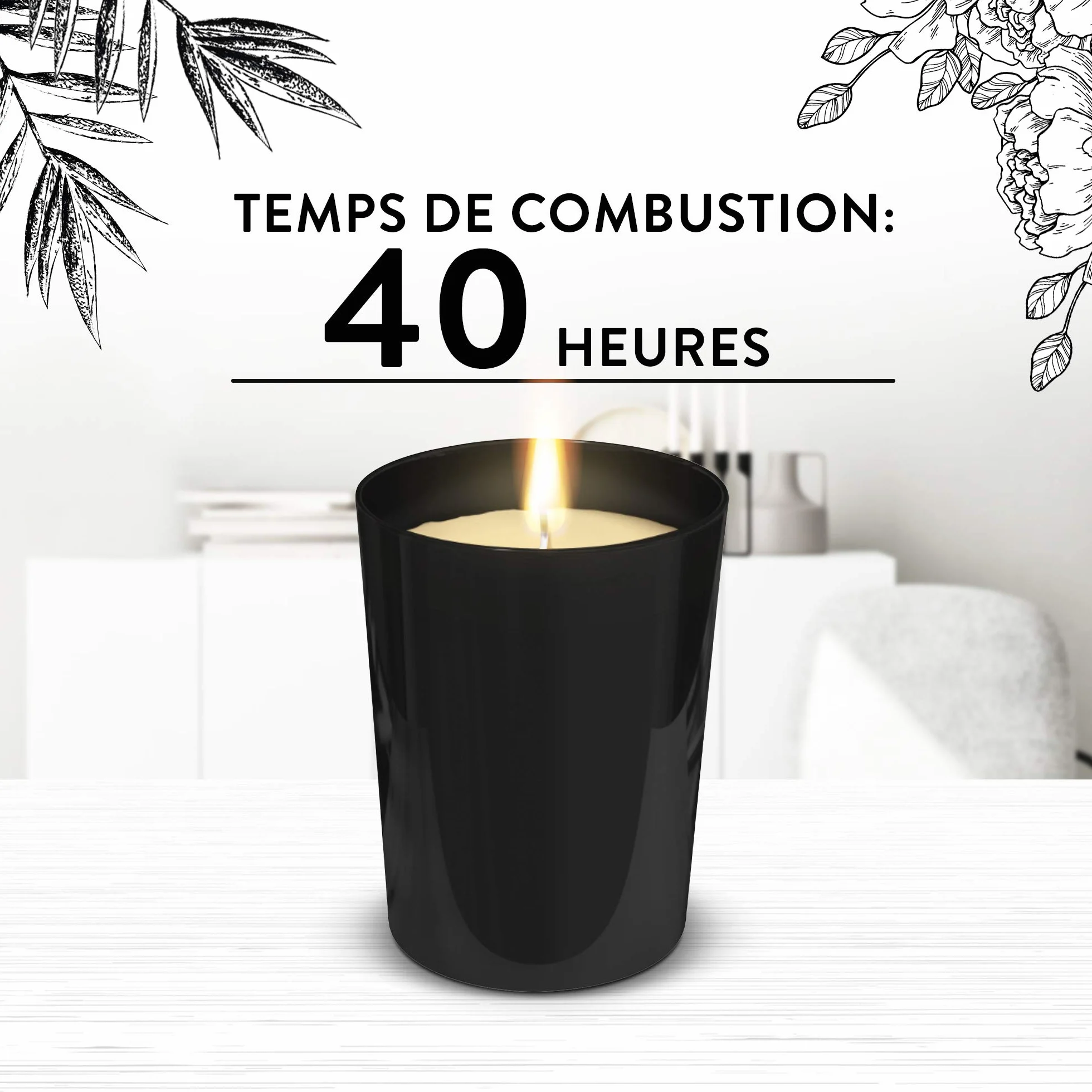 Air Wick Bougie Parfumée Vanille et Coco – 40h de Combustion