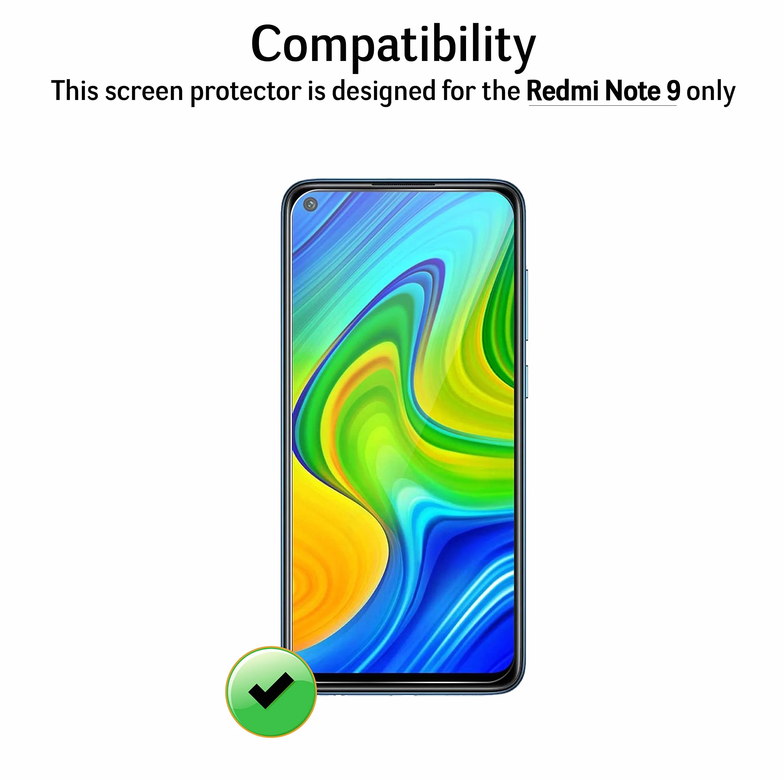 Ochraniacz ekranu do Xiaomi Redmi Note 9 [3 sztuki] szkło hartowane na ekranu, screen protector ochronne ekran